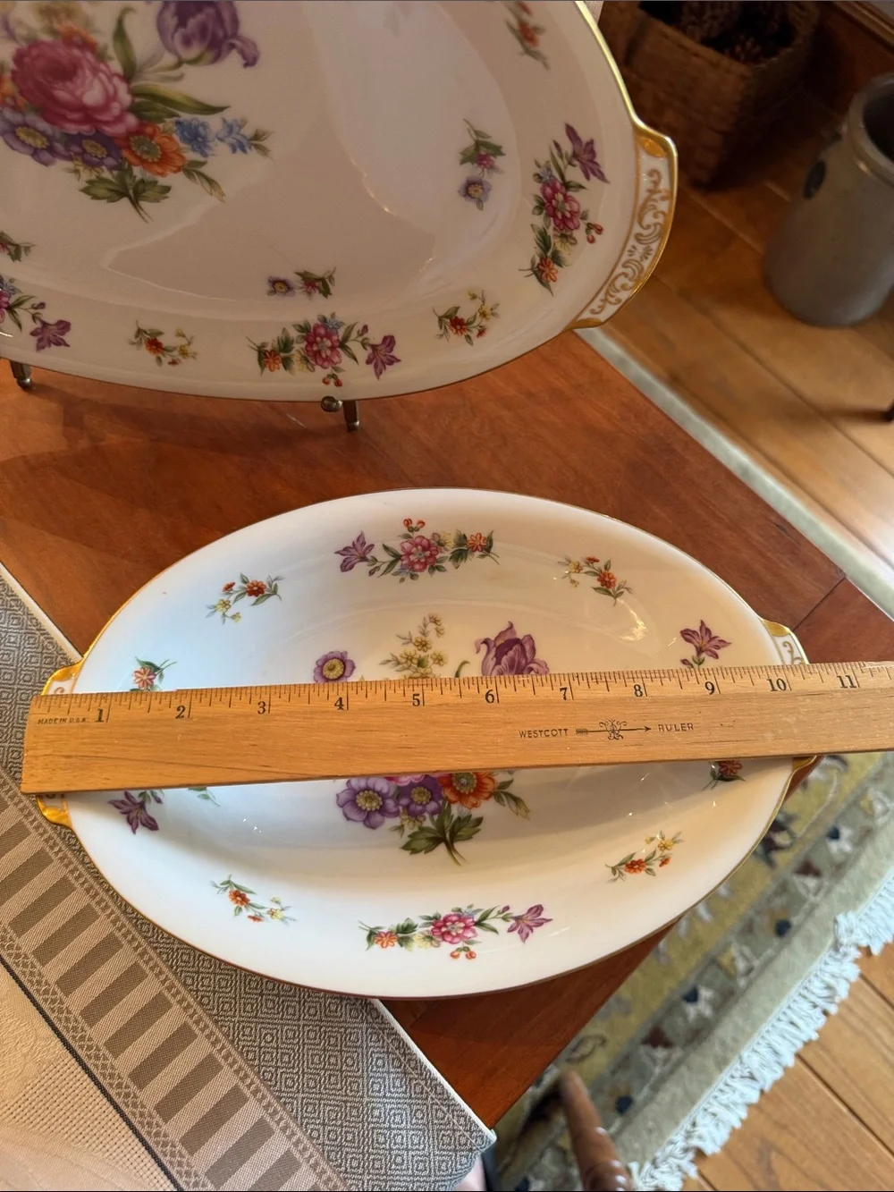 Vintage Harmony House Dresdania China.  Platter and Pen Vegetable Bowl